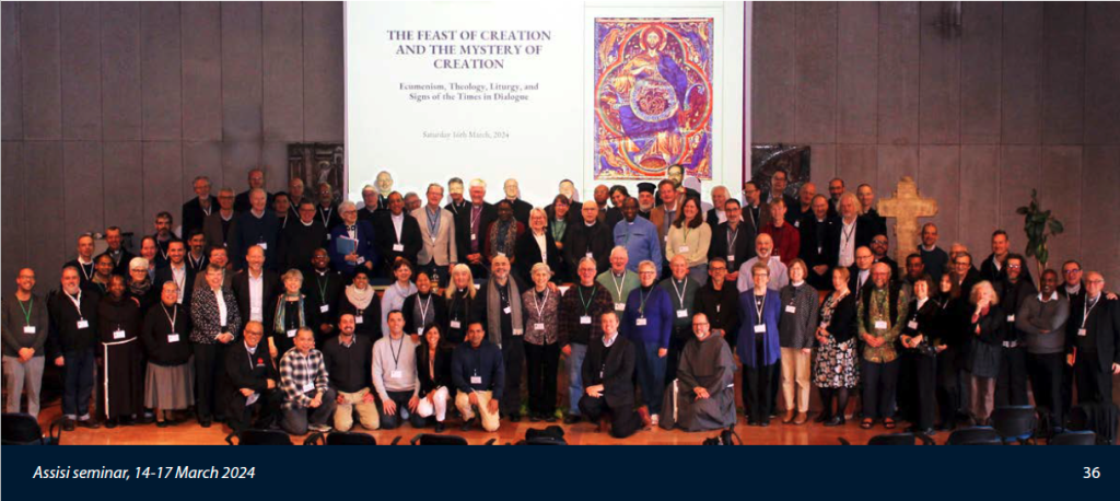 Photo of the in-person participants at the Feast of Creation Seminar in Assisi, March 2024